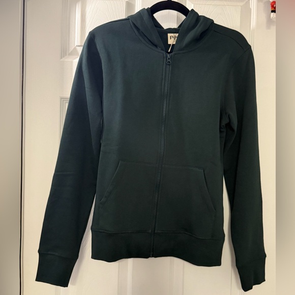 NWT Pact Organic Spruce Cloud Brushed Fleece Zip Hoodie - Picture 3 of 4